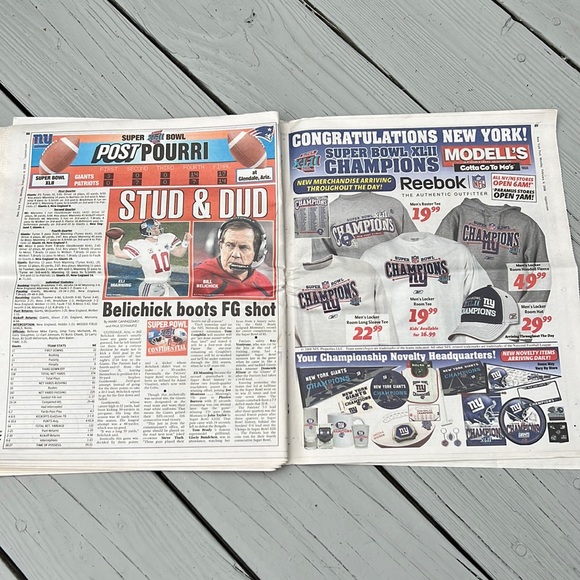 NY Giants Super Bowl XLII NY Post Newspaper - Picture 4 of 6